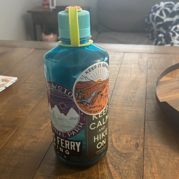 Teal Narrow Mouth Nalgene Water Bottle with Stickers - 32 Oz - Picture 4 of 7